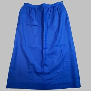 Pendleton Wool Midi Skirt‎ A-Line Classic Blue S/M 30" Waist Lined Vintage USA